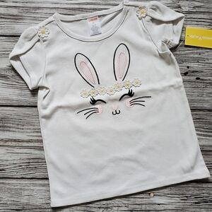 Embroidered Easter Bunny T-Shirt Spring Jubilee Collection NWT